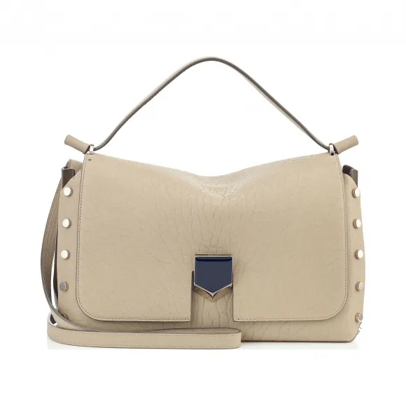 Jimmychoo/吉米周 大理石纹皮革和苔藓色纳帕皮革手提包 j000056614001