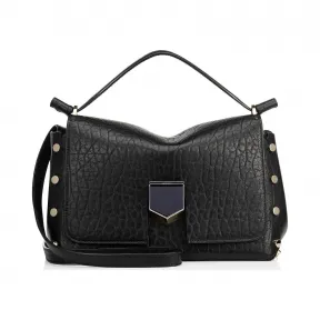 Jimmychoo/吉米周 黑色粒面皮革和纳帕皮手提包 j000060278001