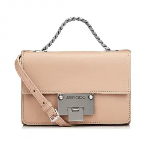 Jimmychoo/吉米周 芭蕾舞粉红色柔软粒面皮革迷你斜挎包 j000070647001