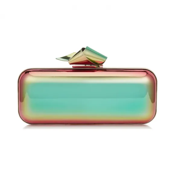 Jimmychoo/吉米周 多结金属全息手包，配搭扣 j000075303001