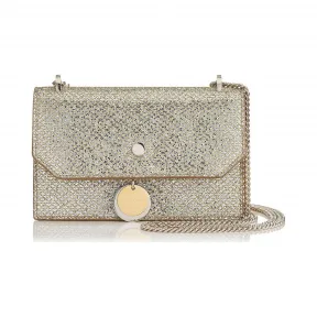 Jimmychoo/吉米周 香槟色闪光织物斜挎迷你包 j000076880001