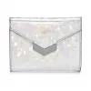 Jimmychoo/吉米周 银色混合全息涂层面料法式钱包 j000078771001