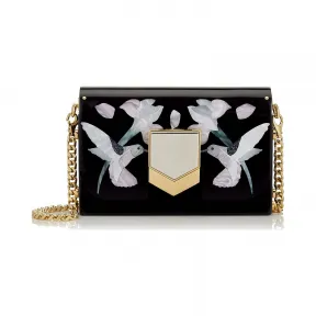 Jimmychoo/吉米周 蜂鸟图案马赛克黑色亚克力手拿包 j000083807001