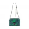 Jimmychoo/吉米周 瓶绿色和流行绿色Matt涂漆蟒蛇皮单肩包 J000091997001