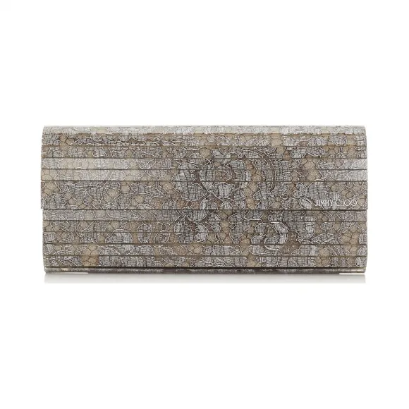 Jimmychoo/吉米周 Vino和Silver Love蕾丝亚克力手拿包 J000093700001