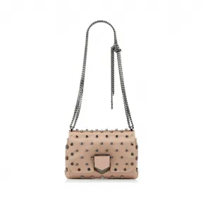 Jimmychoo/吉米周 芭蕾粉红色缎面单肩包，配圆点钉 J000094733001