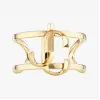 Jimmychoo/吉米周 JCMonogramCuff-JC交织字母金色金属手镯 JCMONOGRAMCUFFMFQOO0022