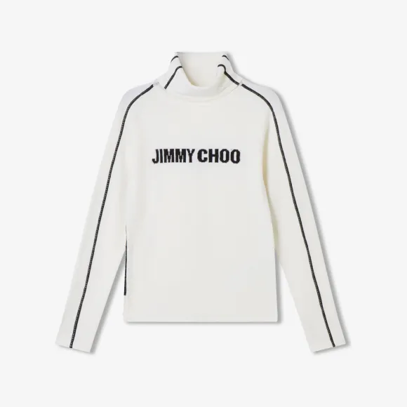 Jimmychoo/吉米周 Ski 滑雪胶囊系列JC SWEATER毛衣-Logo 饰拿铁色羊毛针织滑雪毛衣 JCSWEATER23S0730C9842