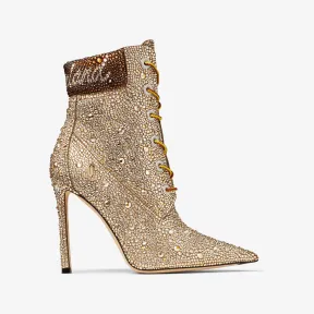 Jimmychoo/吉米周 X TIMBERLAND踝靴-金色闪光绒面革踝靴 JCXTIMBERLANDHIGHTSCH0C3866