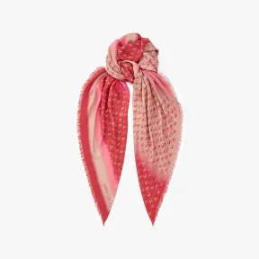 Jimmychoo/吉米周 JOERG围巾-糖粉色红色撞色羊毛提花围巾 JOERGH68026980S6980C9845