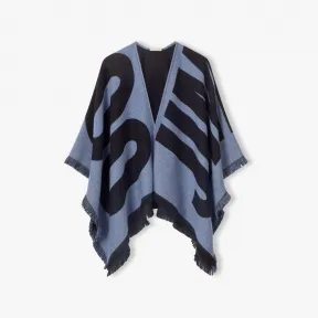 Jimmychoo/吉米周 JUUL披肩-烟青色羊毛针织披肩 JUULH6S144890S489043506