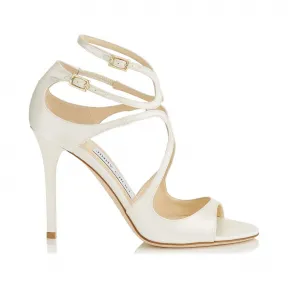 Jimmychoo/吉米周 象牙色缎面凉鞋 LANGSAT080002