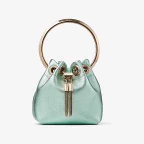 Jimmychoo/吉米周 MICRO BON BON | 烟绿色金属感纳帕革迷你包 MICROBONBONMNA035396