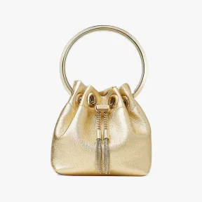 Jimmychoo/吉米周 MICROBONBON-金色金属感纳帕羊皮迷你包g MICROBONBONMNAOO0022