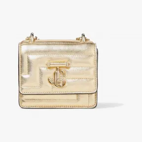 Jimmychoo/吉米周 2022秋季系列-金色绗缝迷你包 MICROVARENNESHLDRRBA008937