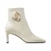 Jimmychoo/吉米周 金色品牌logo装饰拿铁色牛皮踝靴  MINORI65CLF080258
