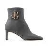 Jimmychoo/吉米周 金色 JC 饰暮色法兰绒踝靴 MINORI65FLN100534