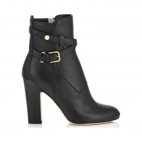 Jimmychoo/吉米周 黑色光滑皮靴 MITCHEL100SQM010003