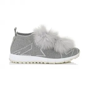 Jimmychoo/吉米周 Moonstone针织和Lurex训练鞋配银色毛绒球 NORWAYKIO101494