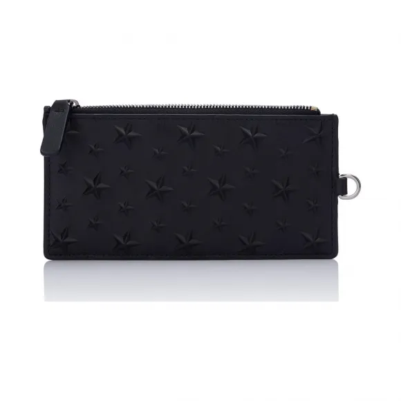 Jimmychoo/吉米周 黑色星形压纹磨面皮手机套  OBUBOO010003