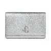 Jimmychoo/吉米周 品牌 logo 装饰银色银河闪粉面料链条钱夹  PALACECIJAA0009