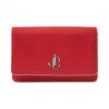 Jimmychoo/吉米周 品牌 logo 装饰泡泡糖粉色丝绒链条钱夹  PALACEVVJ112274