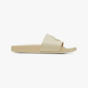 Jimmychoo/吉米周 PORTF-JC交织字母装饰大麦色橡胶凉拖鞋 PORTFJCB121729