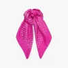Jimmychoo/吉米周 RETA-桃红色JC字母印花真丝方巾 RETAS774110604