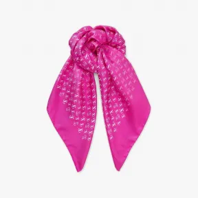 Jimmychoo/吉米周 RETA-桃红色JC字母印花真丝方巾 RETAS774110604