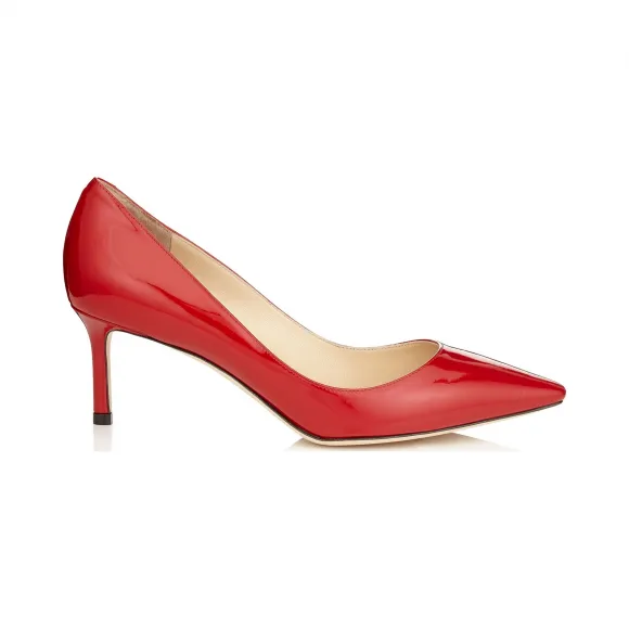 Jimmychoo/吉米周 红色漆皮尖头高跟鞋  ROMY60PAT060016