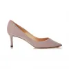 Jimmychoo/吉米周 芭蕾粉色细闪粉面料尖头高跟鞋  ROMY60XGC110323
