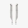 Jimmychoo/吉米周 SAEDA FRINGE EARRING耳环-银色水晶流苏耳环 SAEDAFRINGEEARRINGCZF0C5301