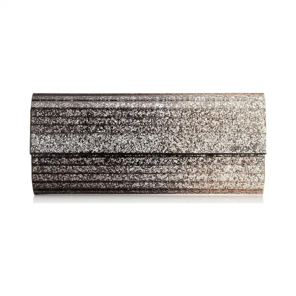 Jimmychoo/吉米周 黑色、香槟色渐变闪粉亚克力手拿包  SWEETIEDGA000058