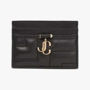 Jimmychoo/吉米周 UMIKA-JC徽章饰黑色绗缝卡夹 UMIKANBA001463