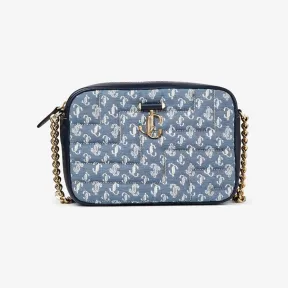 Jimmychoo/吉米周 AVENUE CAMERA/M相机包-丹宁色衍缝 JC 字母压纹皮相机包 VARENNECAMERAMAJA043453