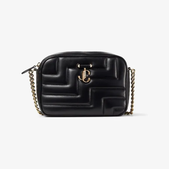 Jimmychoo/吉米周 AVENUE CAMERA/M相机包-黑色绗缝相机包 VARENNECAMERAMNBA001463