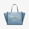 Jimmychoo/吉米周 AVENUE TOTE BAG托特包-刺绣 logo 饰水洗丹宁布托特包 VARENNETOTEBAGAKZ043455