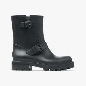 Jimmychoo/吉米周 YAELFLAT-黑色可生物降解橡胶雨靴 YAELFLATZPX010003