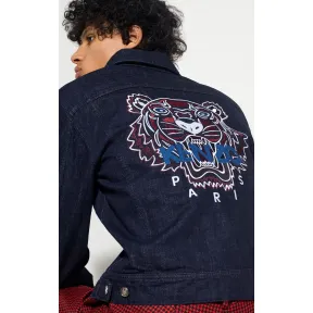 凯卓/Kenzo 男士 海军蓝 外套 老虎牛仔夹克 F665BL5002EA.76.L