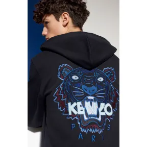 凯卓/Kenzo 男士 黑色 运动衫 老虎连帽衫 F665BL7214XJ.99.XL