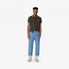 凯卓/Kenzo 黑色卡其色 POLO衫 合身老虎polo衫 F665PO0014BA.51.L