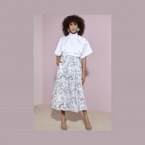 凯卓/Kenzo 女士 白色 裙子 画线裙 F751JU0445K5.01.38