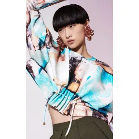 凯卓/Kenzo 冰蓝色 上衣 泳池女孩上衣 F751TO0455H3.62.36