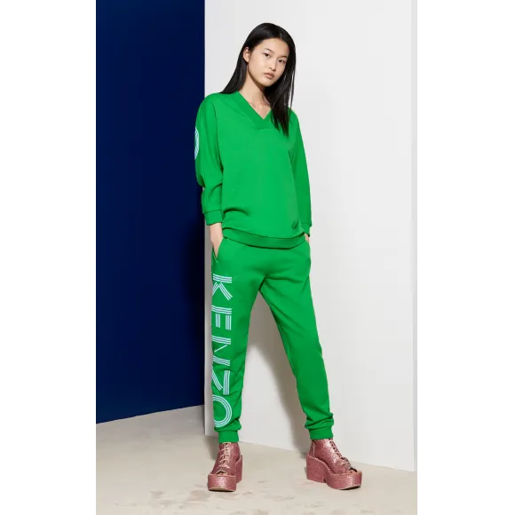 凯卓/Kenzo 女士 草绿色 裤子 徽标运动裤 F752PA722952.57.XS
