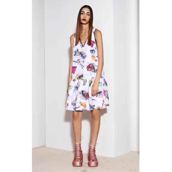 凯卓/Kenzo 女士 白色 礼服 喇叭裙 F752RO127525.01.34