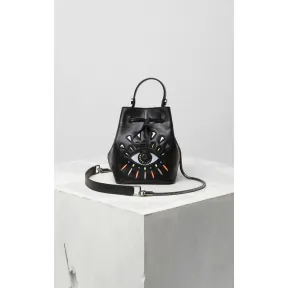 凯卓/Kenzo 黑色 水桶包 迷你眼桶 F752SA603L09.99.TU