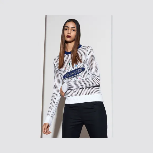 凯卓/Kenzo 女士 白色 开衫 天堂毛衣 F752TO409856.01.L