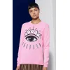 凯卓/Kenzo 女士 浅粉色 开衫 缀饰眼睛毛衣 F752TO4313XD.30.L