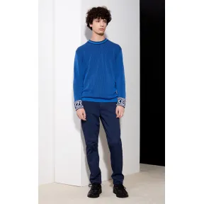 凯卓/Kenzo 男士 深蓝色 裤子 柔软棉质k-fit裤子 F755PA2121TA.77.4436