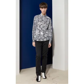 凯卓/Kenzo 男士 黑色 裤子 柔软棉质k-fit裤子 F755PA2121TA.99.4638